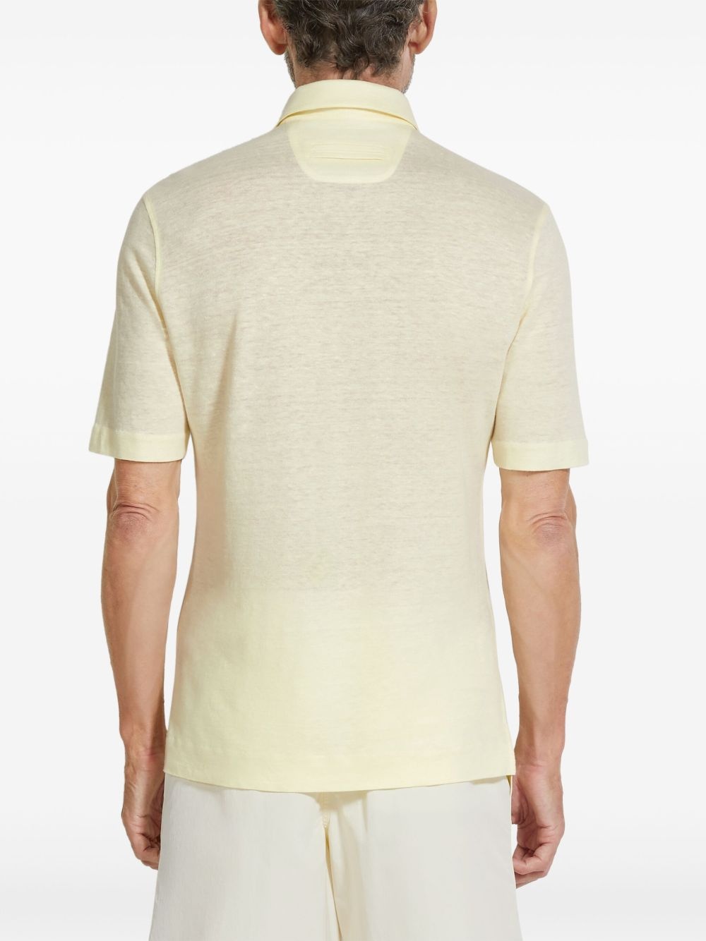 linen polo shirt - 4