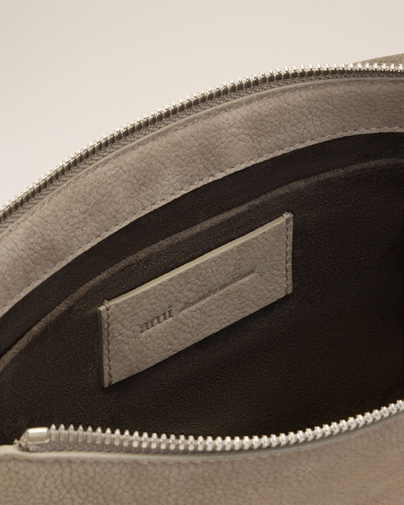GREY COW LEATHER FLAP MESSENGER CARROUSEL BAG 7
