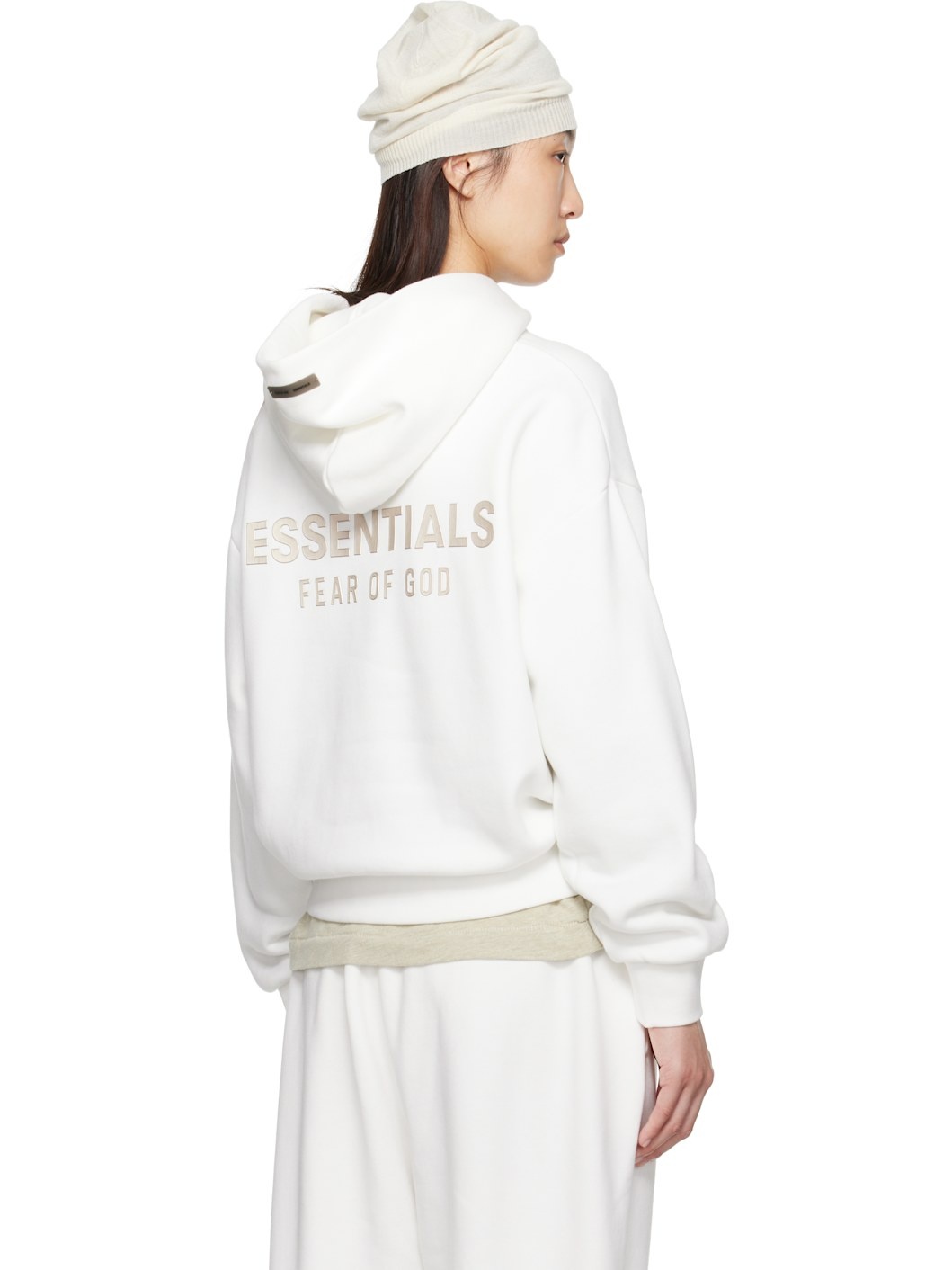 White Classic Fit Hoodie - 3