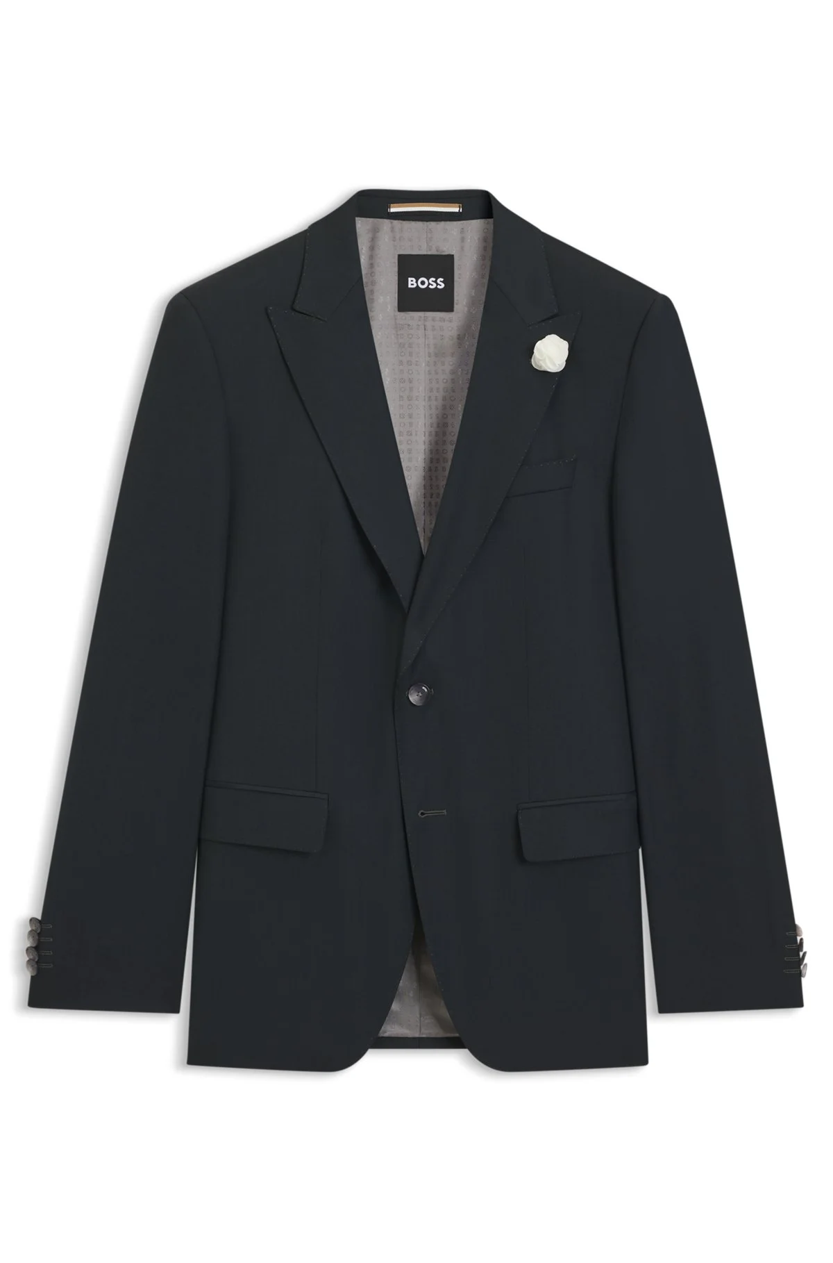 MELANGE SLIM-FIT JACKET IN A WOOL BLEND - 1