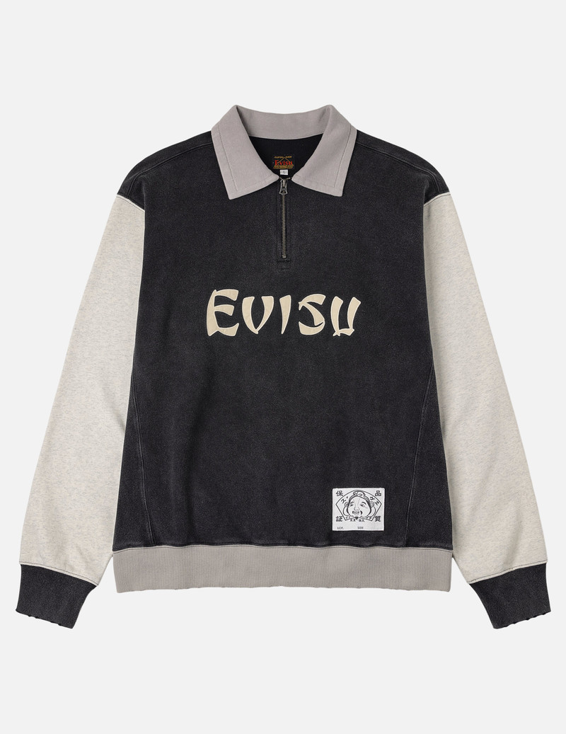 Logo Appliqué Regular Fit Half-Zip Color-Blocking Sweatshirt 1