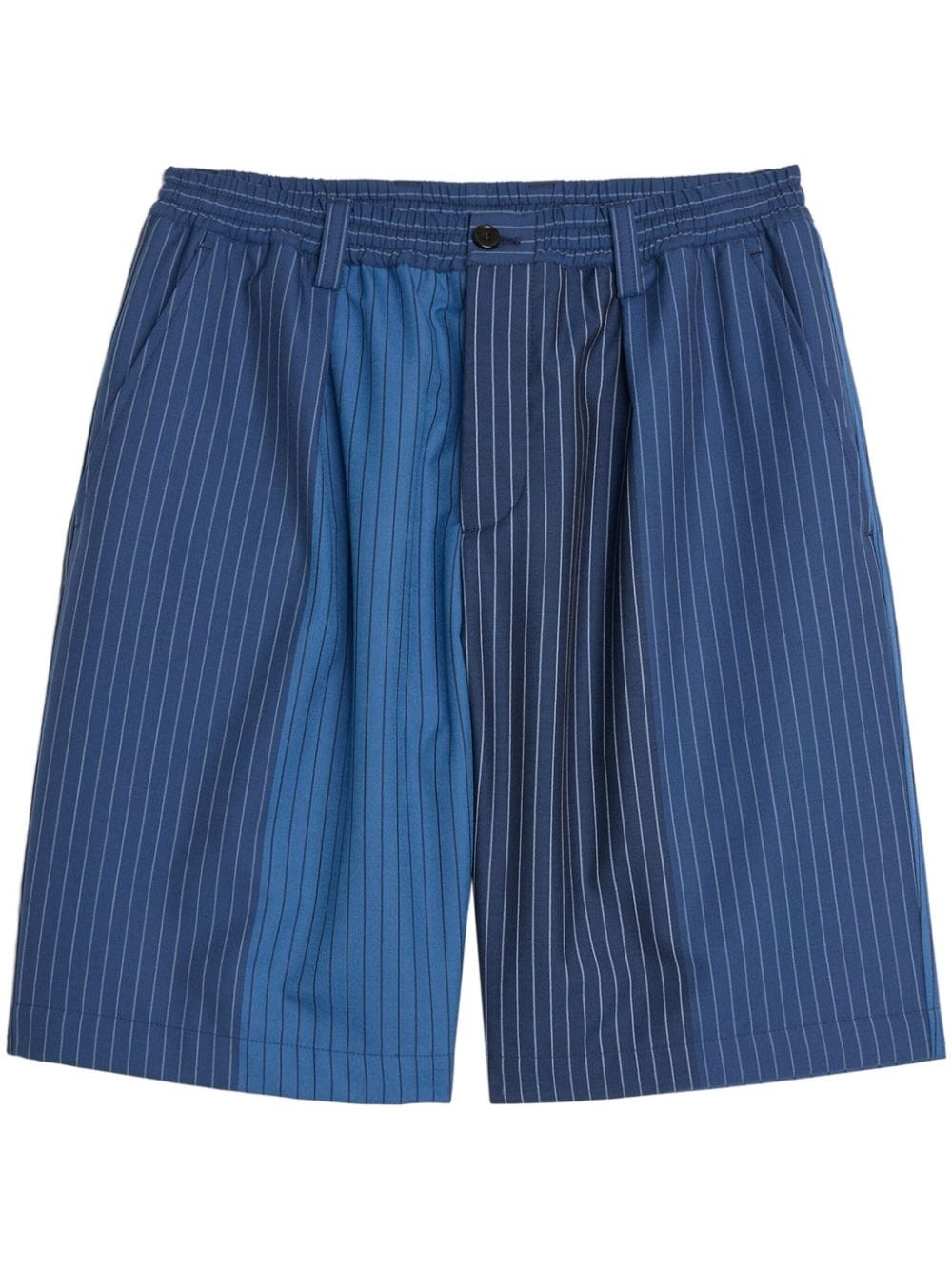 striped cotton bermuda shorts - 1