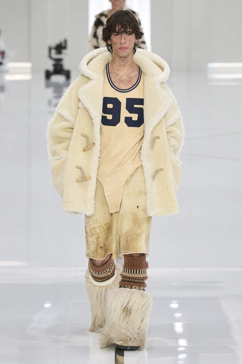 SHEARLING DUFFLE COAT - 7