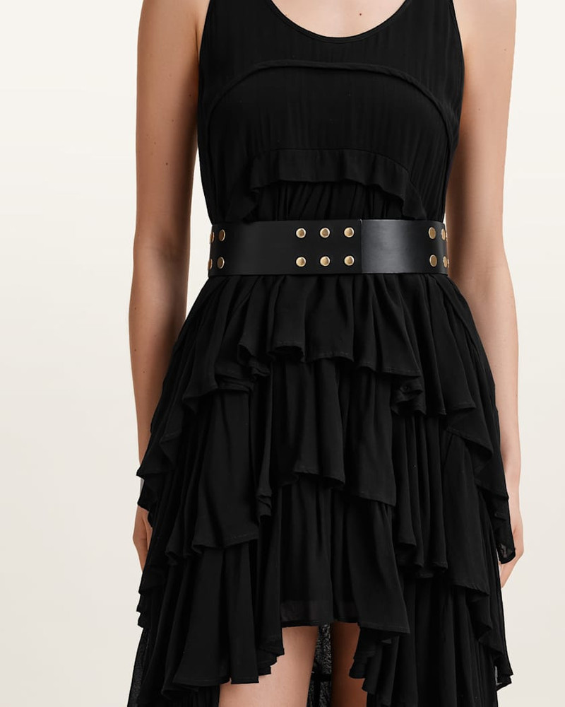 ALLSAINTS RIO STUDDED LEATHER WAIST BELT outlook