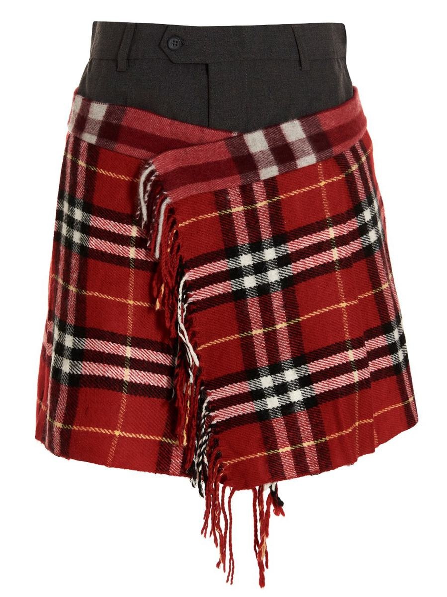 スカート 1OFF 'Check Scarf Reworked' skirt Other Designers 1/OFF - 1/OFF 'CHECK SCARF REWORKED' SKIRT