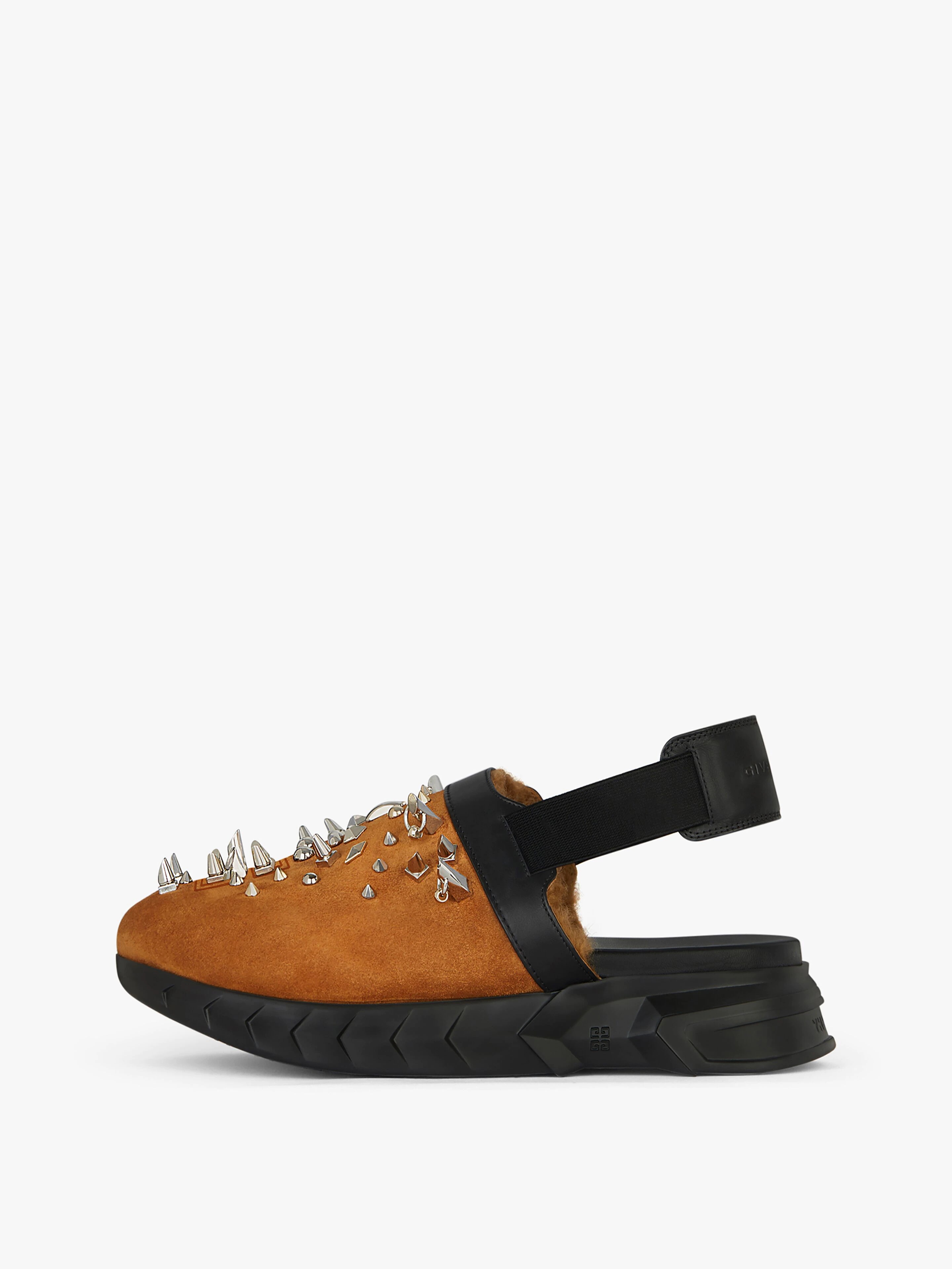 MARSHMALLOW SANDALS IN RUBBER, SUEDE, SHEARLING WITH STUDS - 3