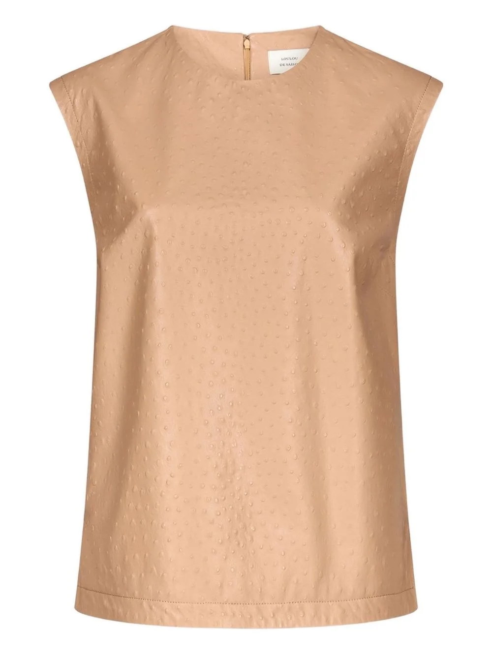 Fiza ostrich-effect zip top - 1