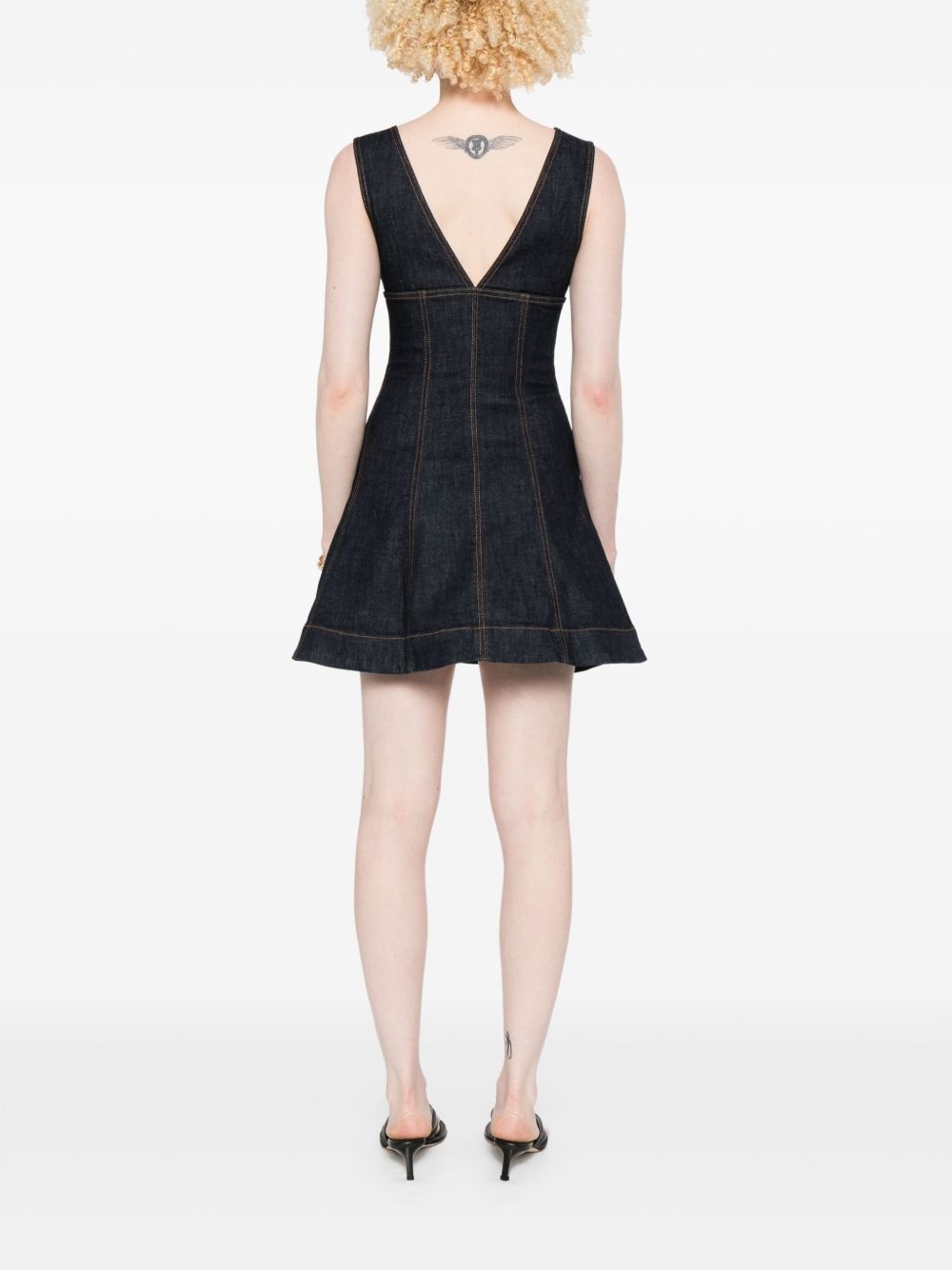 denim mini dress - 4