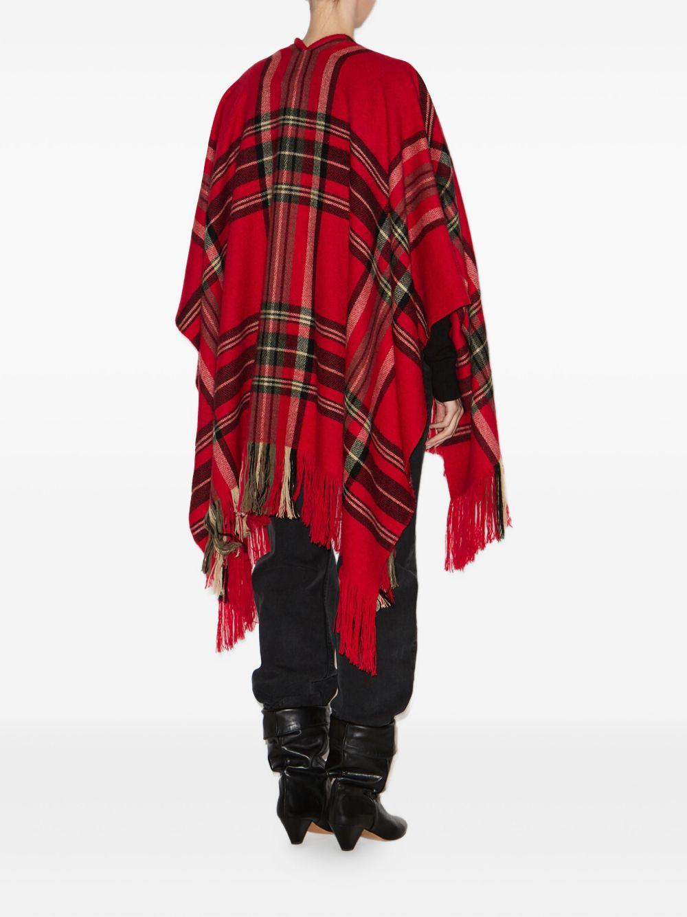 Kamilo plaid-check fringe scarf - 4