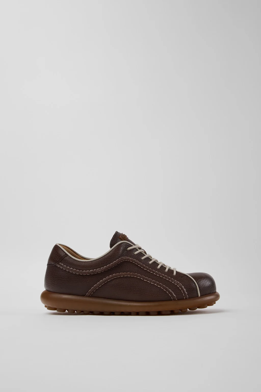 Pelotas Brown Vegetable-Tanned Leather Shoes for Women. - 1