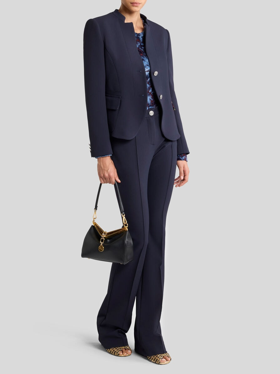 SINGLE-BREASTED JACKET WITH PEPLUM DETAIL - 3