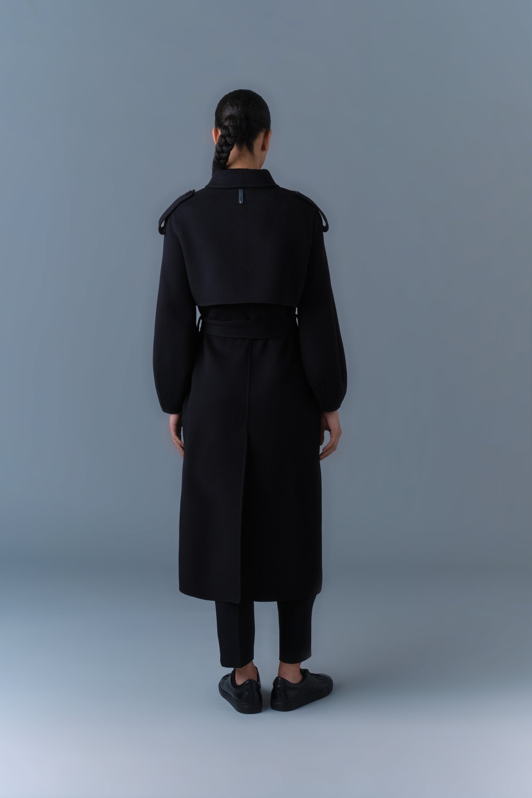 CEYLA Double-Face Wool Coat with Sash Belt - 4