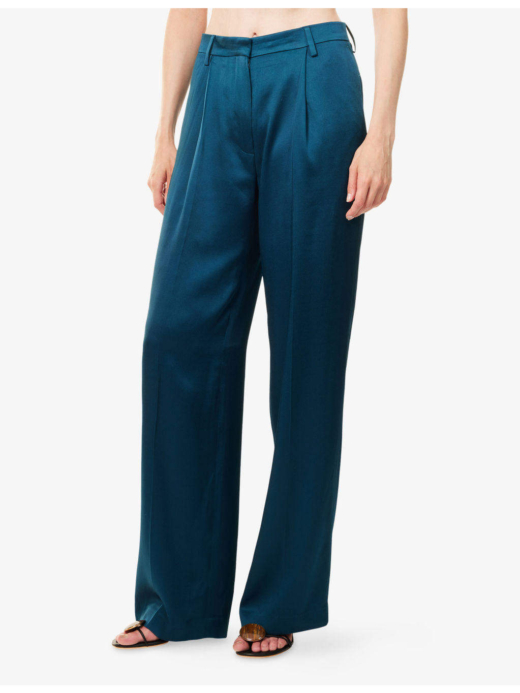 Portias Wide-Leg Crepe Trousers - 3