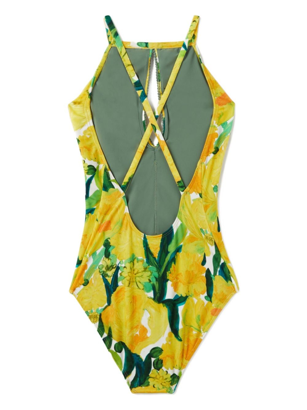 floral-print halter swimsuit - 5