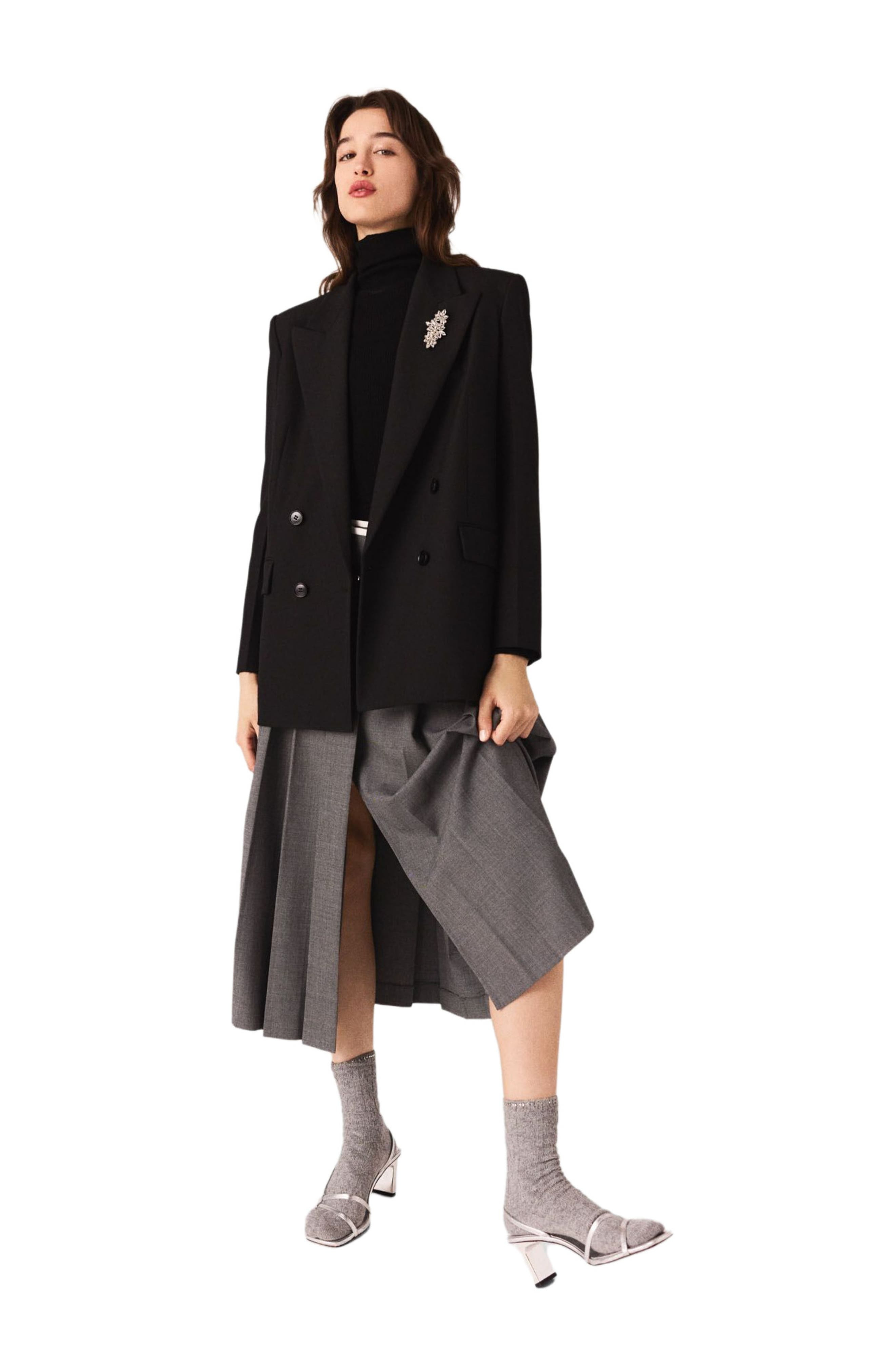 maje Double-breasted jacket in Black at Nordstrom - 4