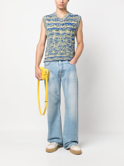 Andersson Bell abstract-knit V-neck vest outlook