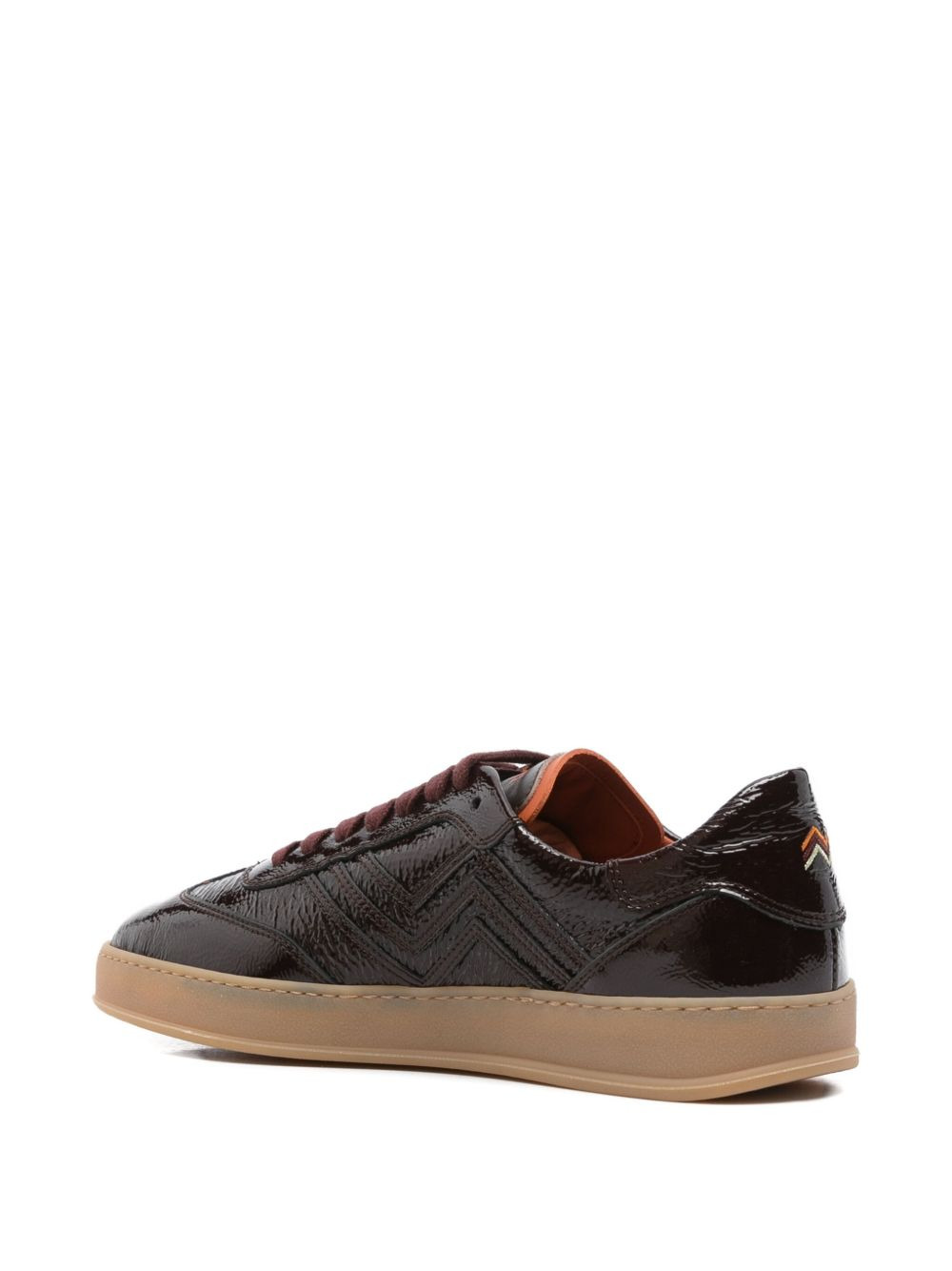 patent-leather zigzag sneakers - 3