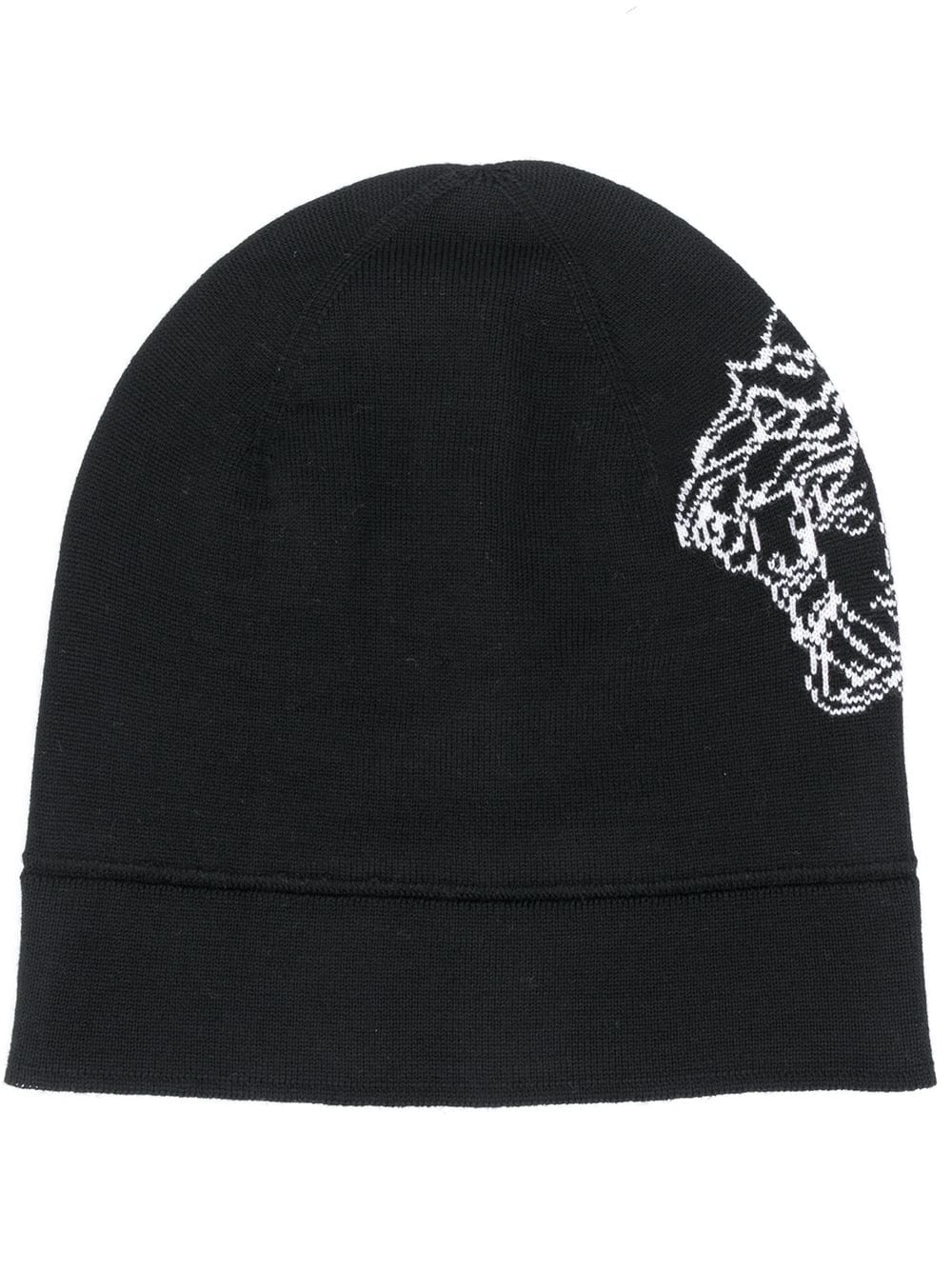 Medusa motif knitted beanie - 1