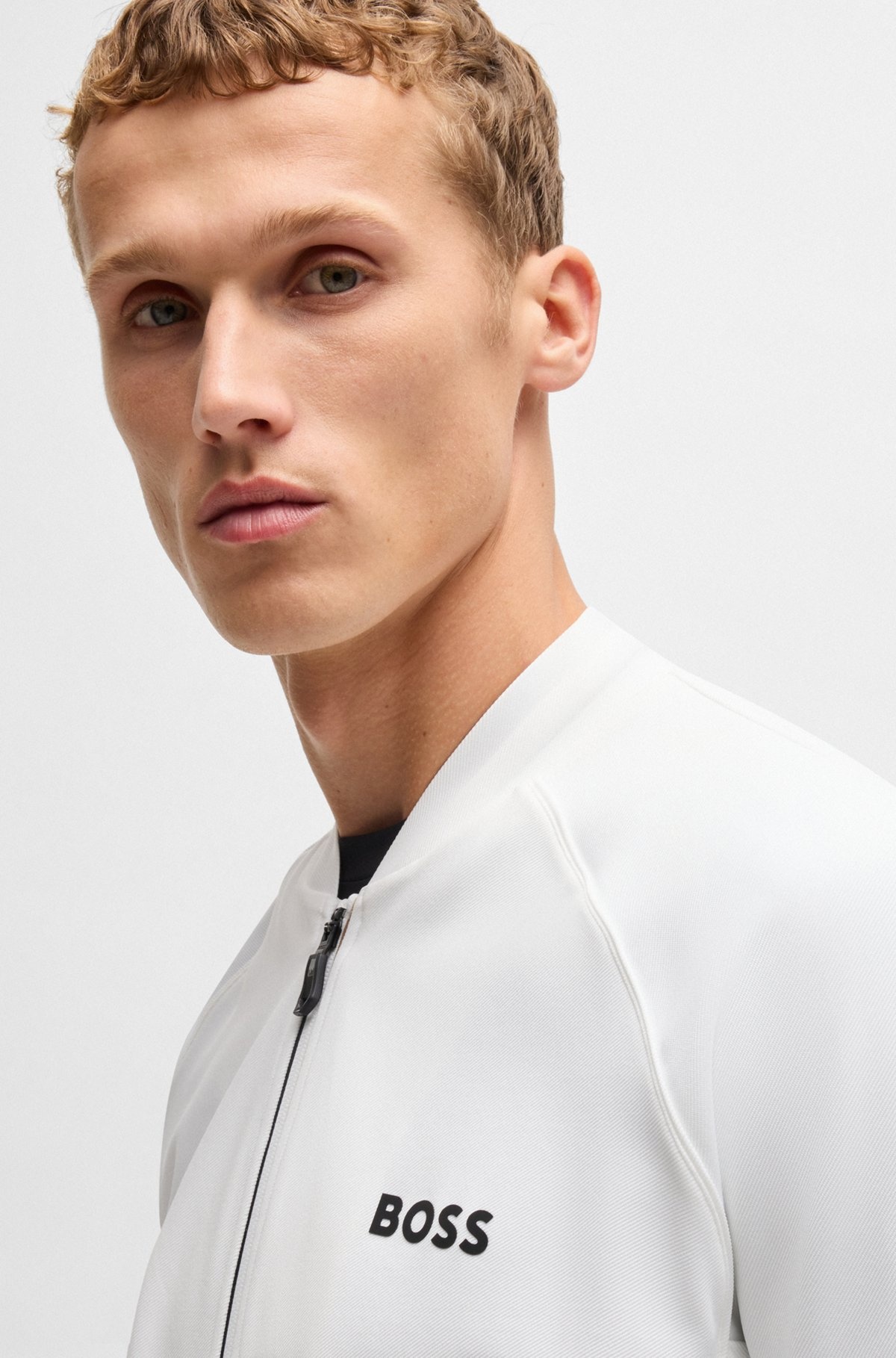 BOSS X MATTEO BERRETTINI REGULAR-FIT SWEATSHIRT IN STRETCH GABARDINE - 3