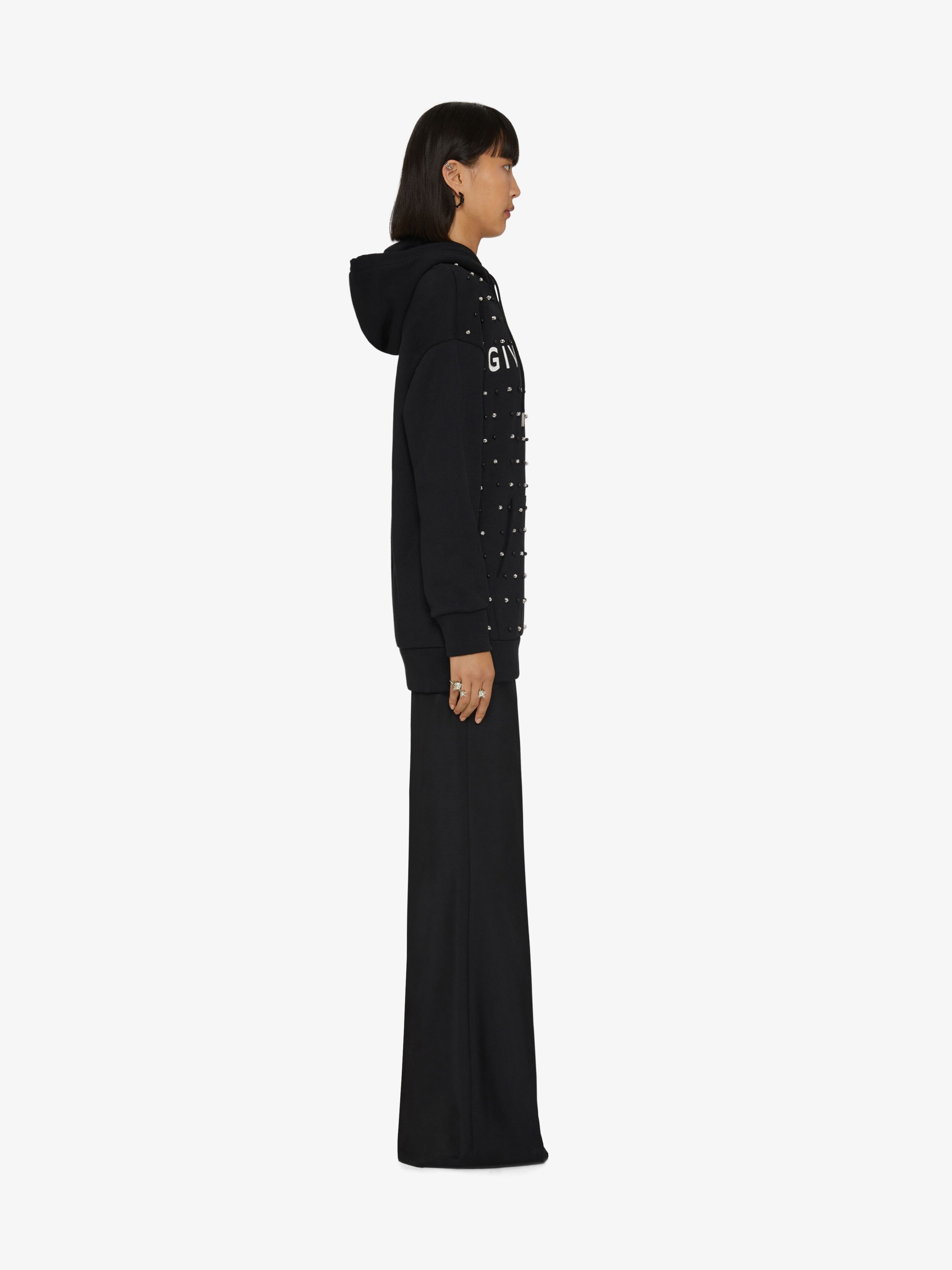 OVERSIZED GIVENCHY HOODIE IN PEARL EMBROIDERED JERSEY - 3