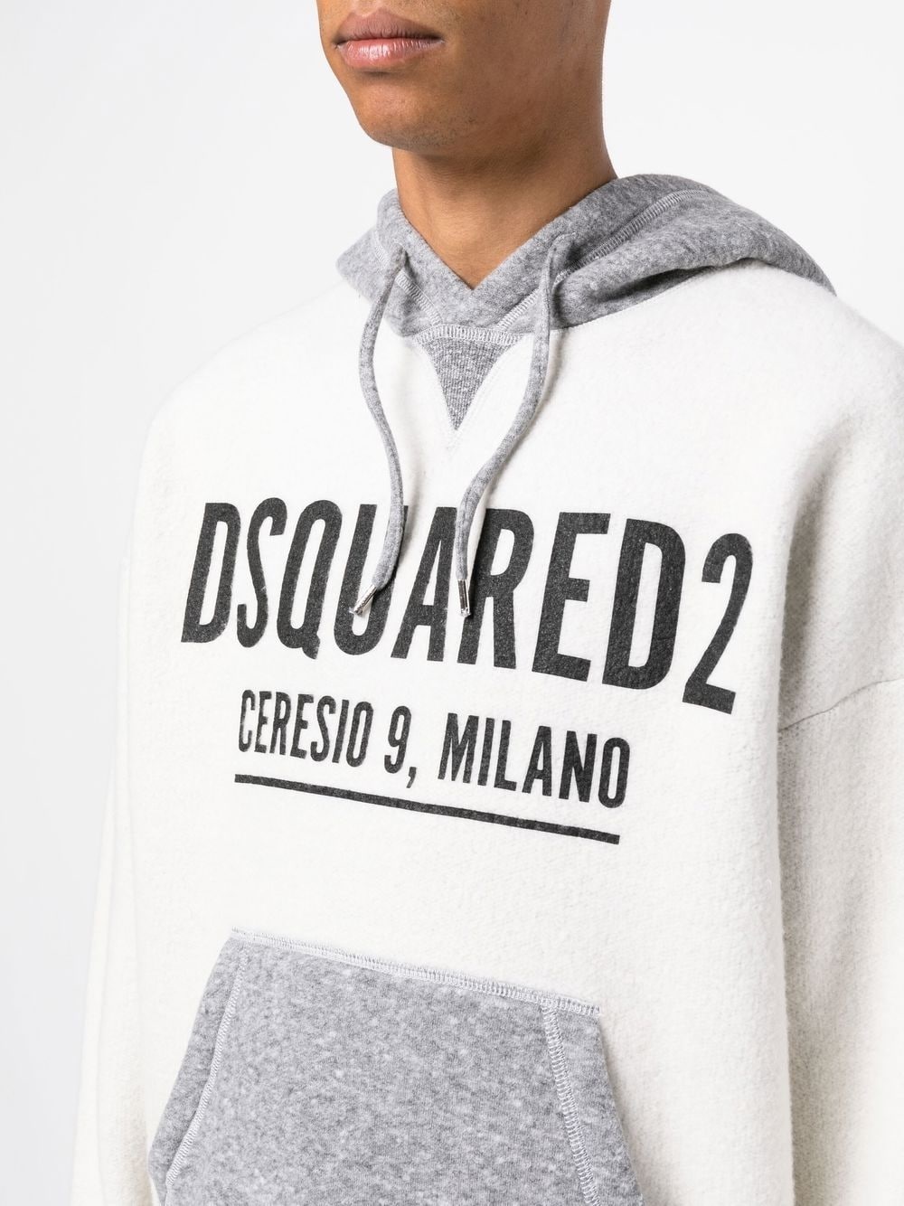 logo-print cotton hoodie - 5