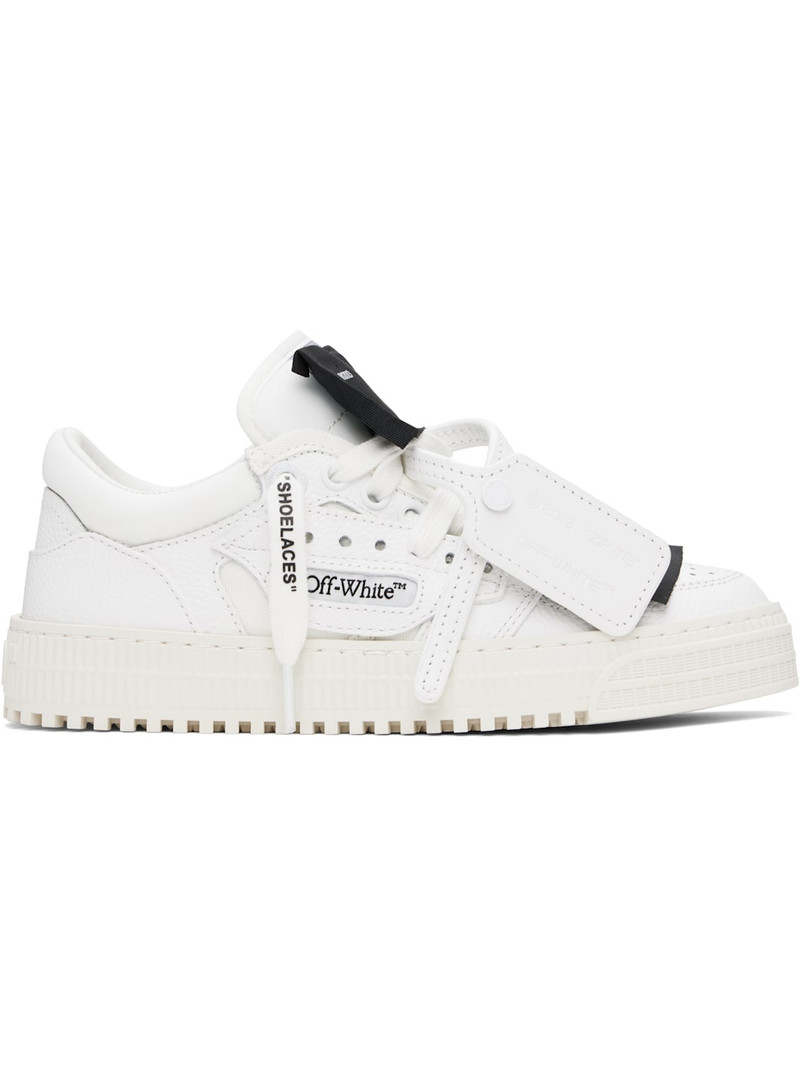 White & Black Low Top 3.0 Off Court Sneakers - 1