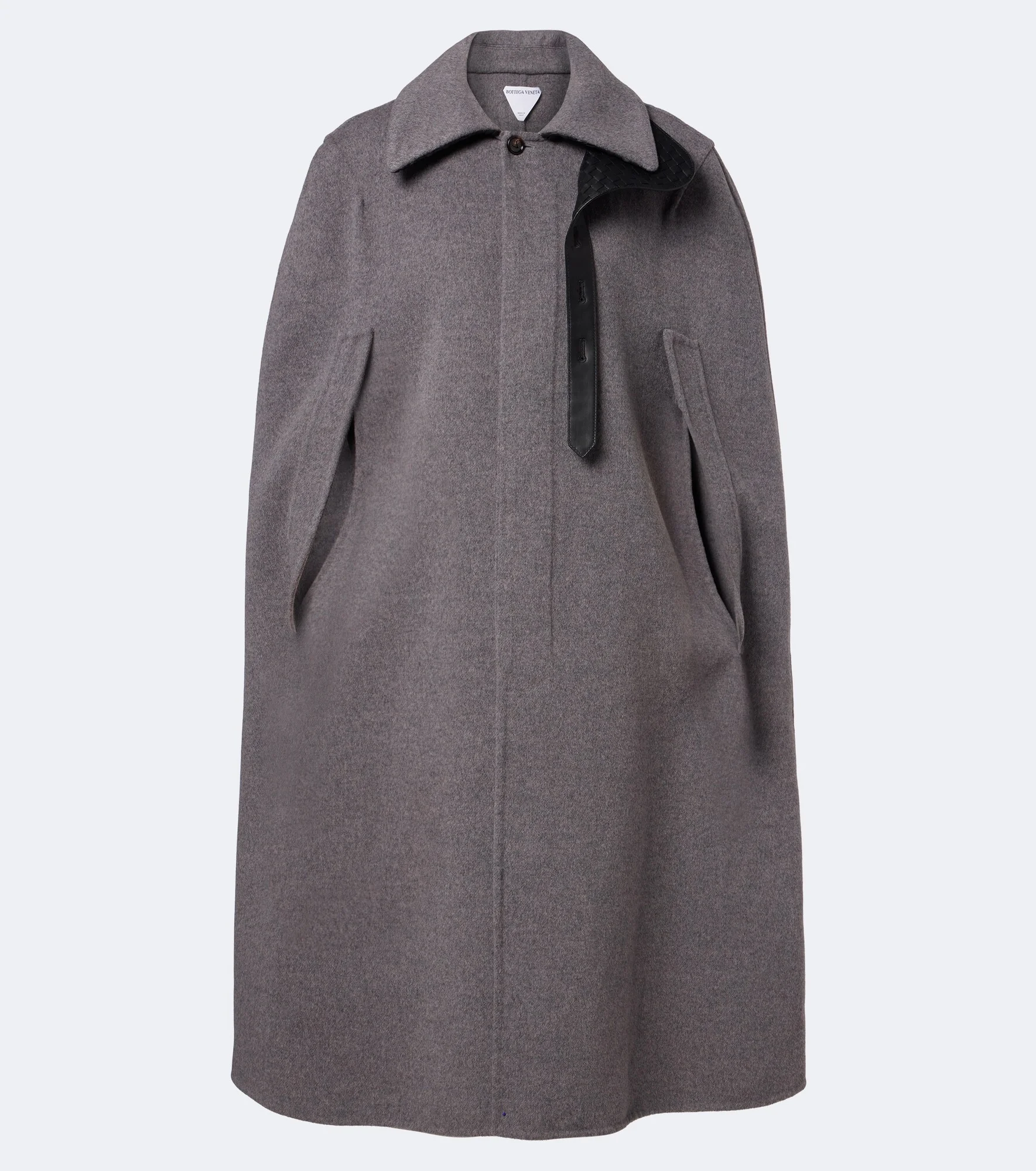Intrecciato wool and cashmere cape - 1