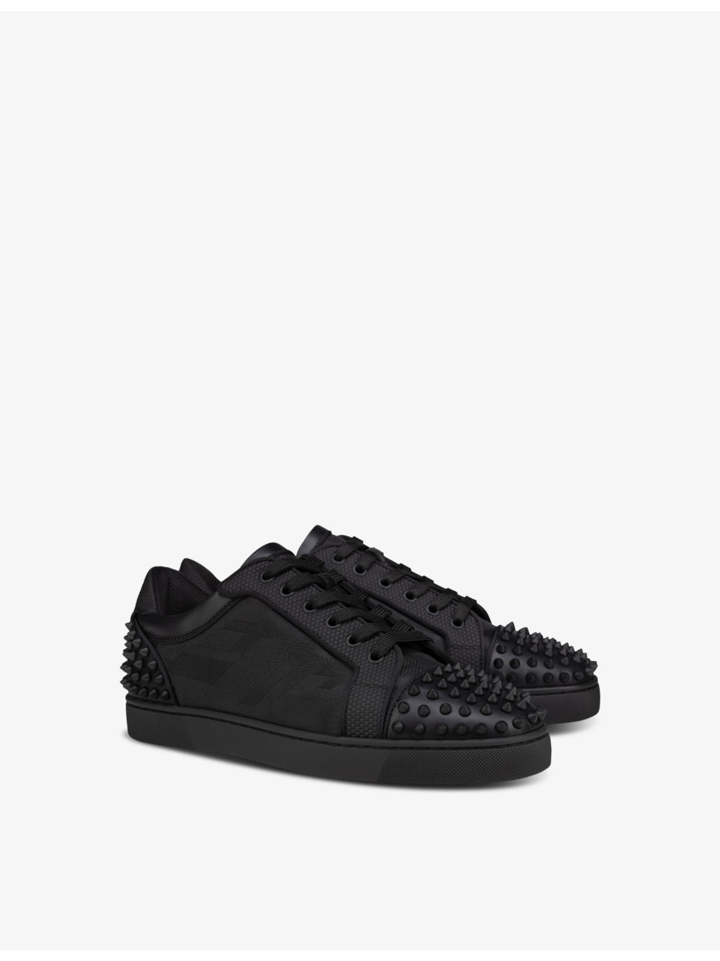 Seavaste 2 Orlato studded leather and nylon low-top trainers - 2