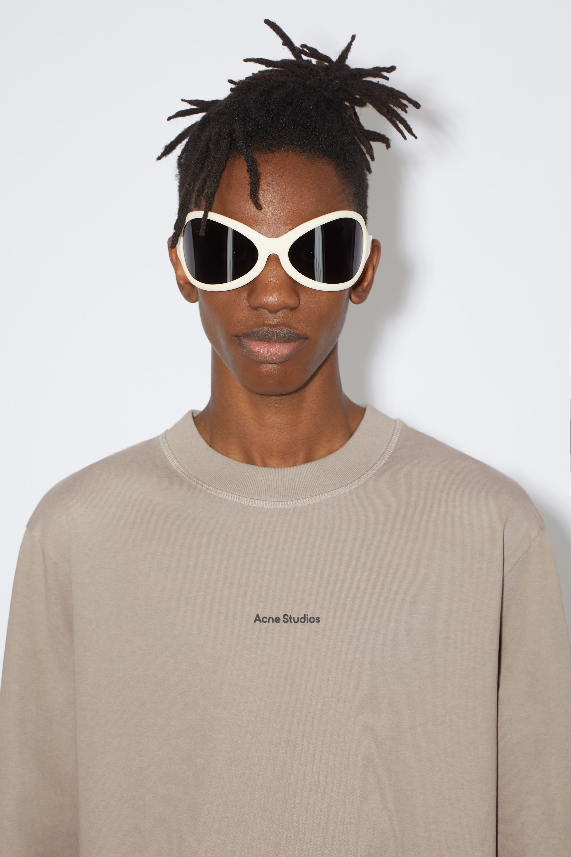 Logo long sleeve t-shirt - Mushroom beige - 5