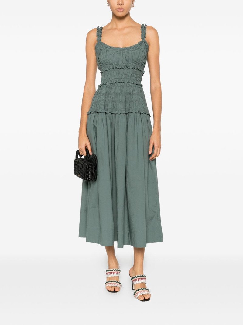 DÔEN ruffled scoop-neck midi dress outlook