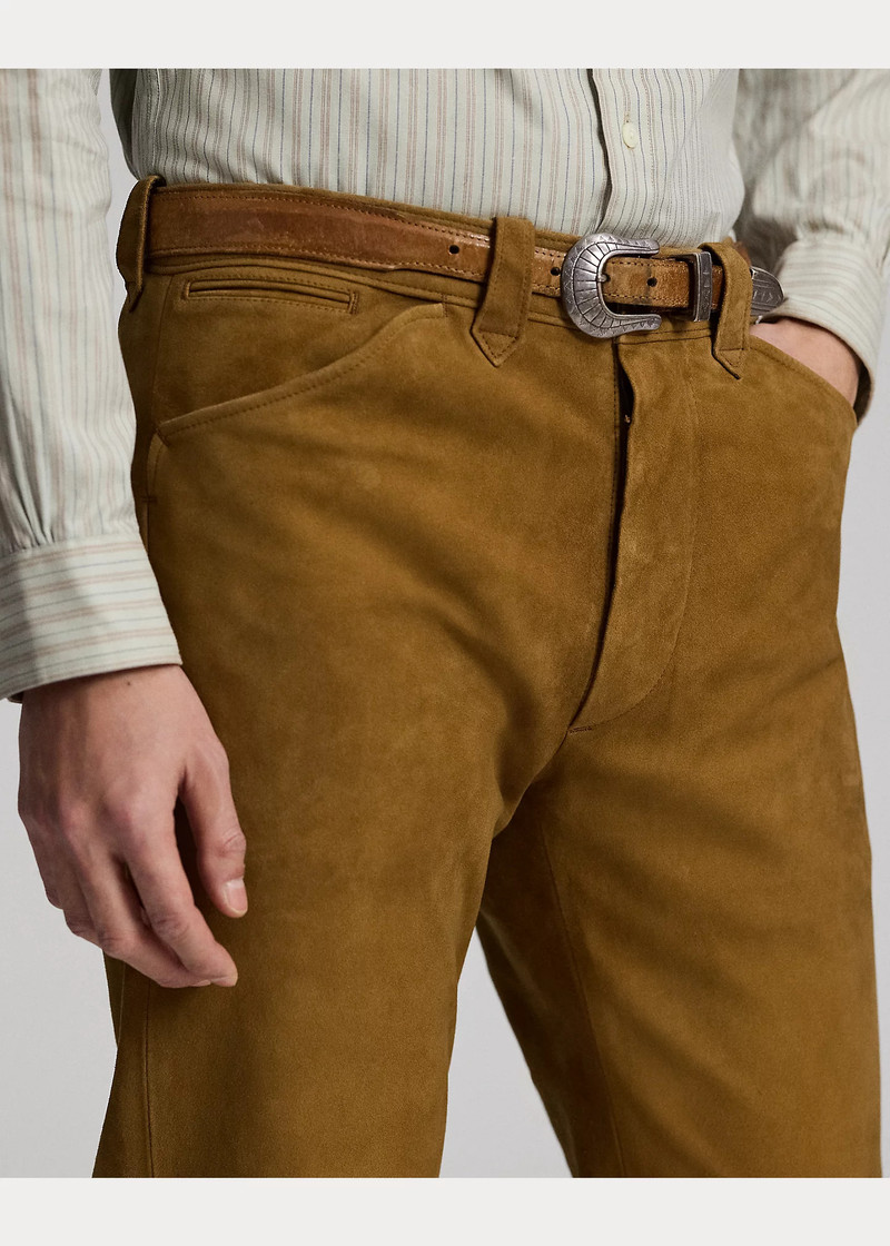 Slim Fit Suede Western Pant 4