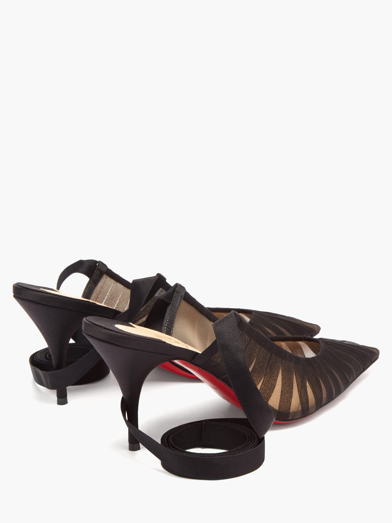 Goya Ruban pleated tulle pumps - 5