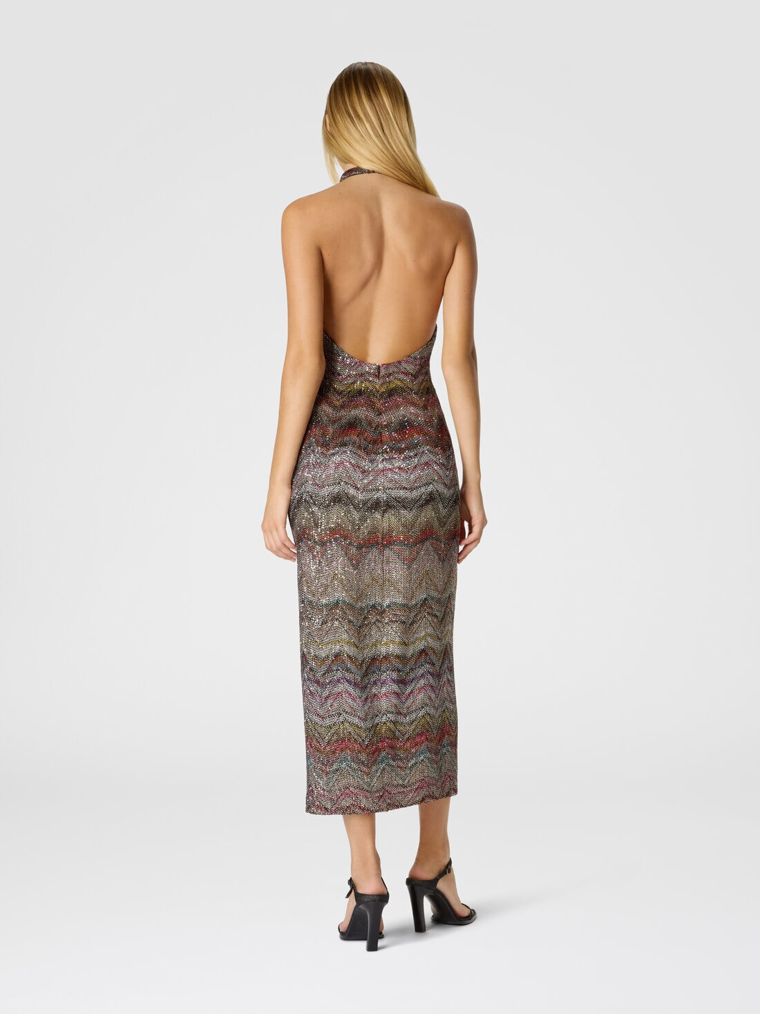Midi Dress with Halter Neck - 3