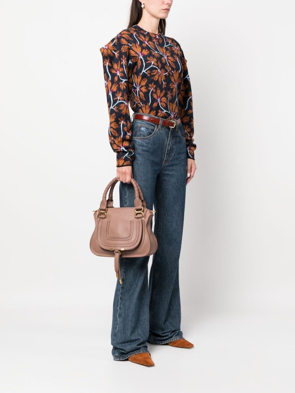small Marcie logo-debossed tote bag - 2