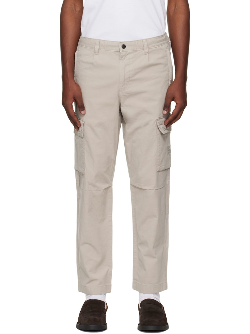 Gray Cotton Cargo Pants 1