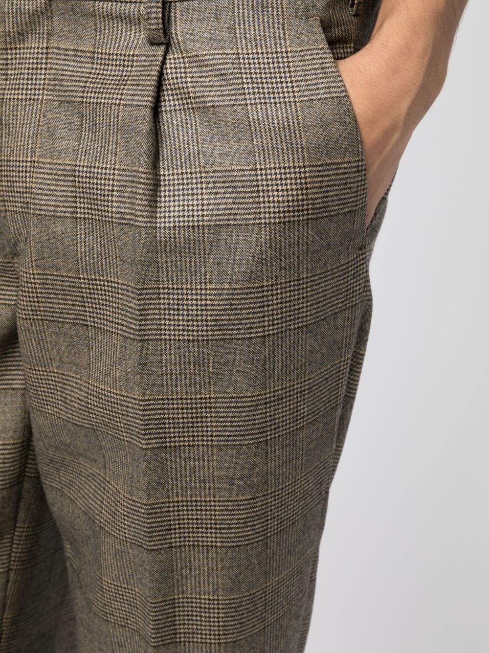 plaid tailored trousers - 9