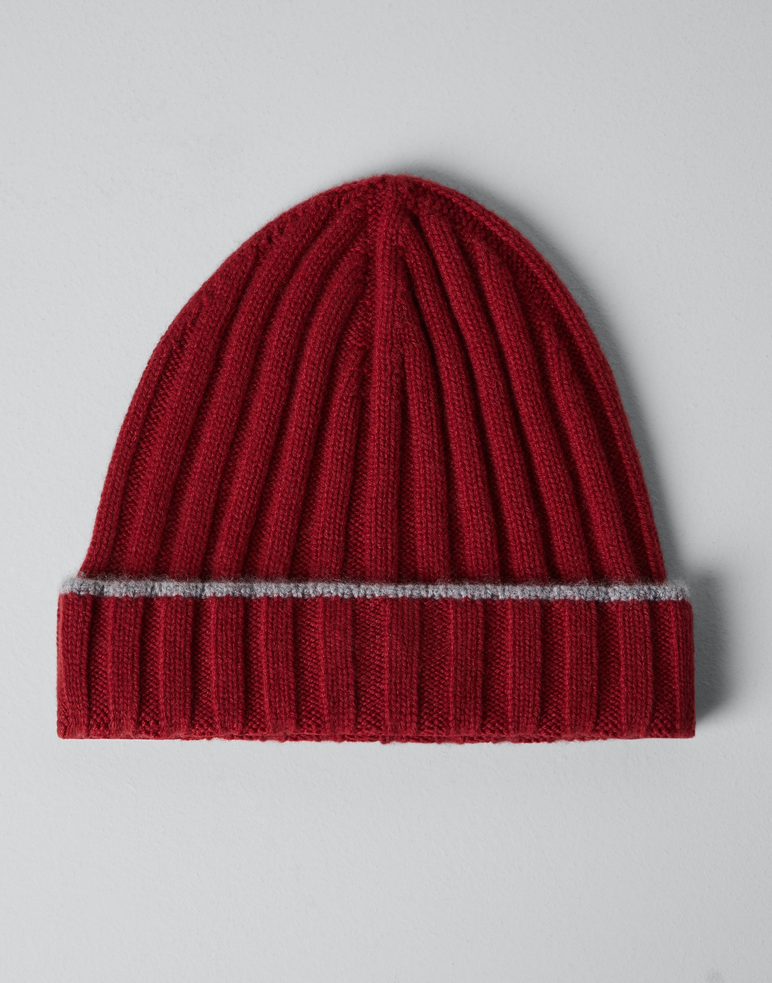 Cashmere rib knit beanie - 1