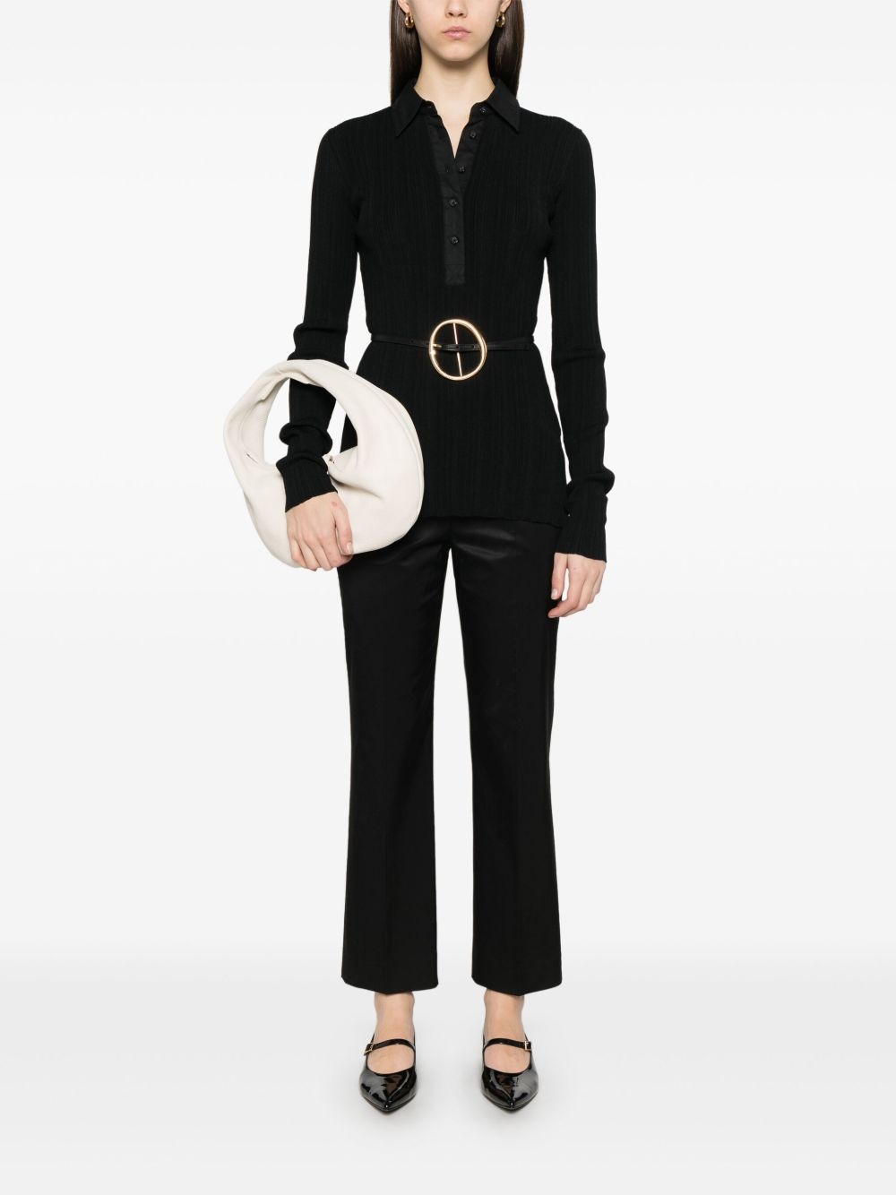 straight-leg cropped trousers - 2