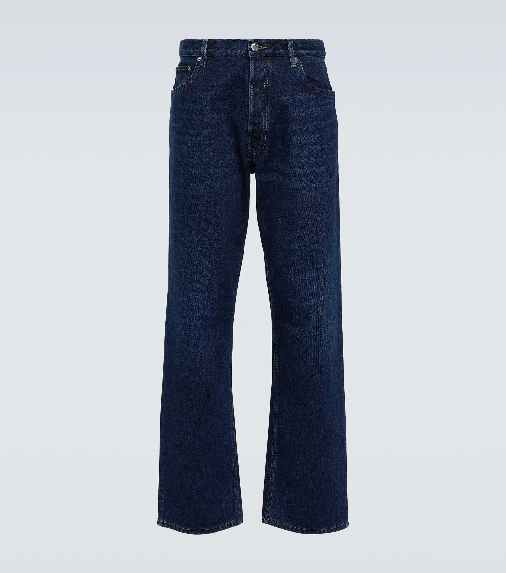 Mid-rise straight jeans - 1