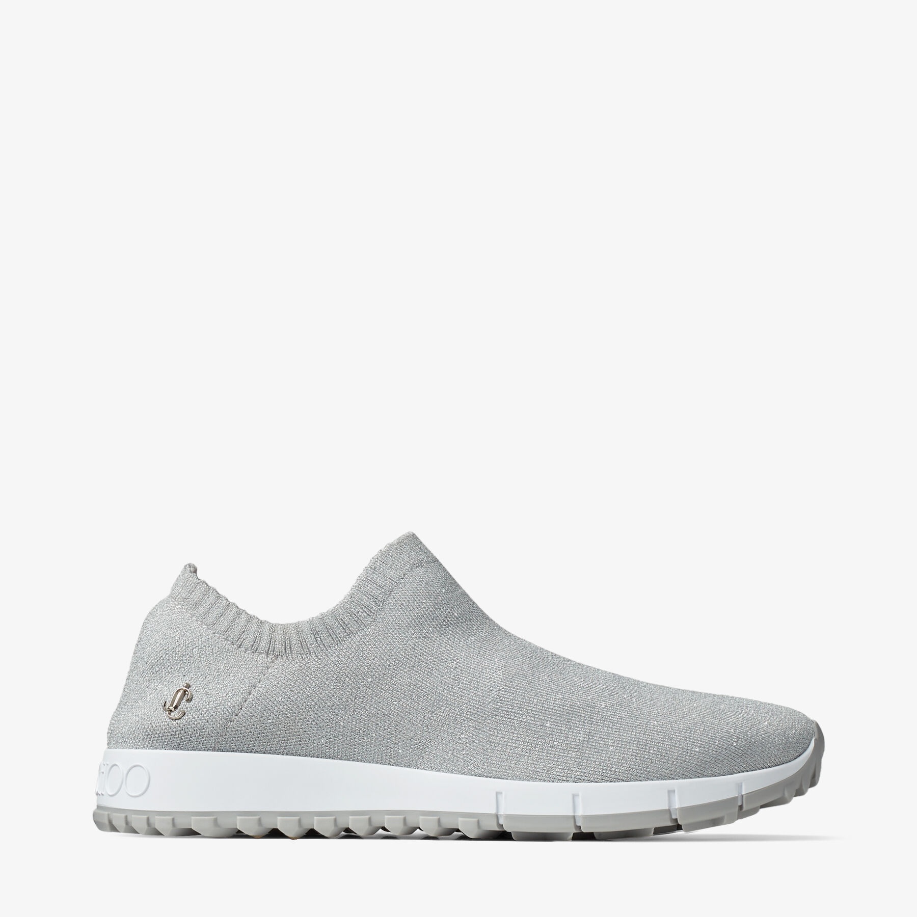 Verona/JC
Silver Lurex Knit Trainers with JC Emblem - 1