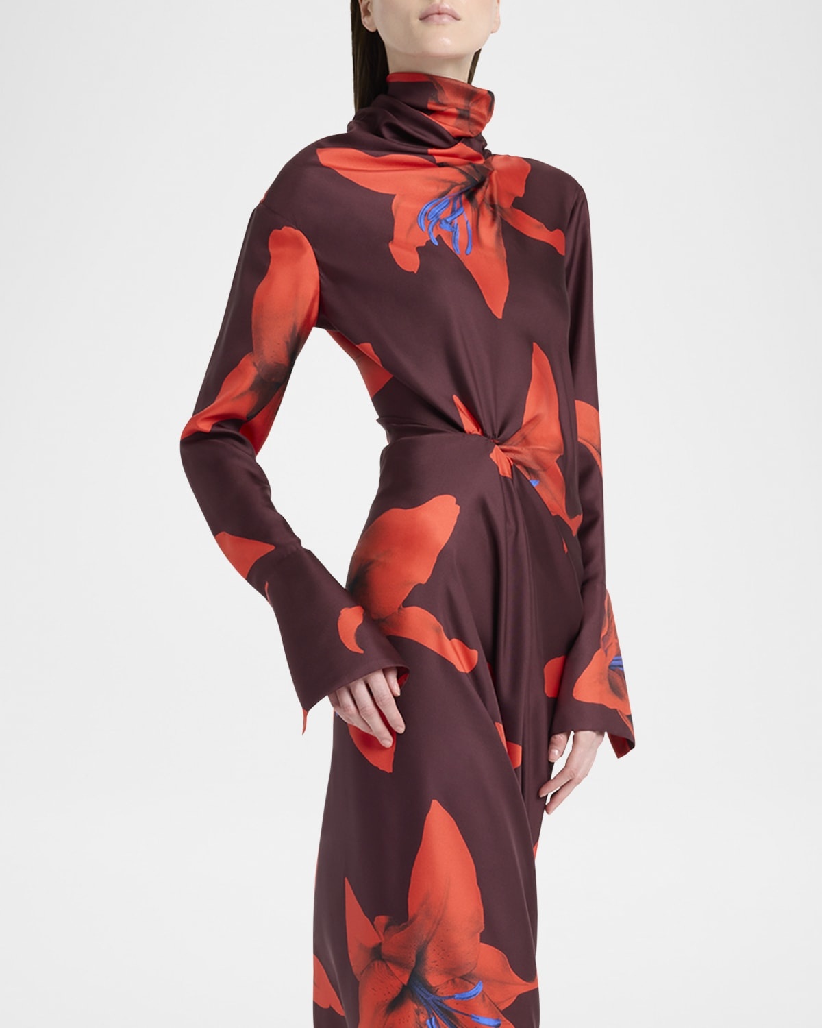 【Alexander McQueen】★ribbed roll-neck mini dress Alexander McQueen One Shoulder Ruffle Dress — UFO No More