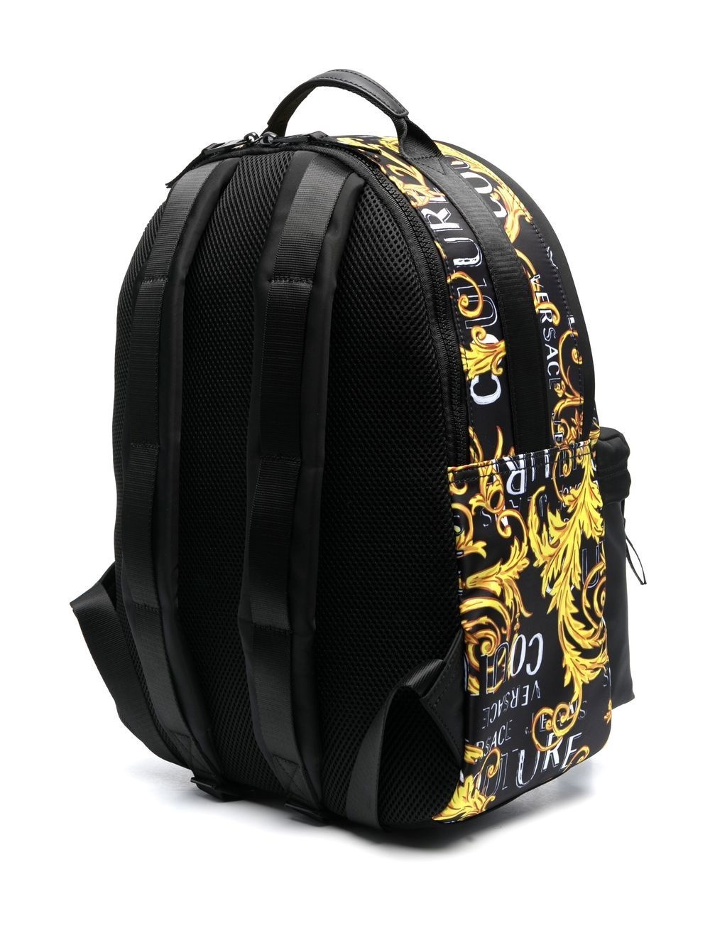 baroque pattern-print zip-up backpack - 3