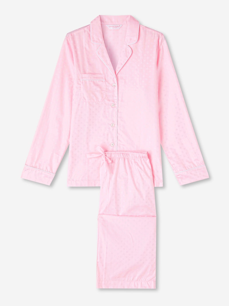 Women's Pyjamas Kate 7 Cotton Jacquard Pink - 1
