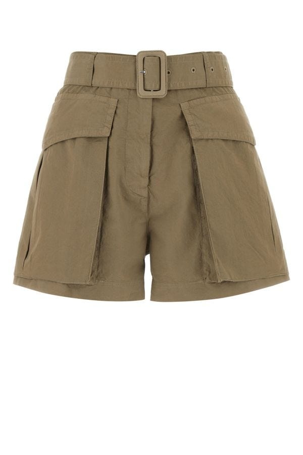 Cappuccino cotton Peza shorts - 1