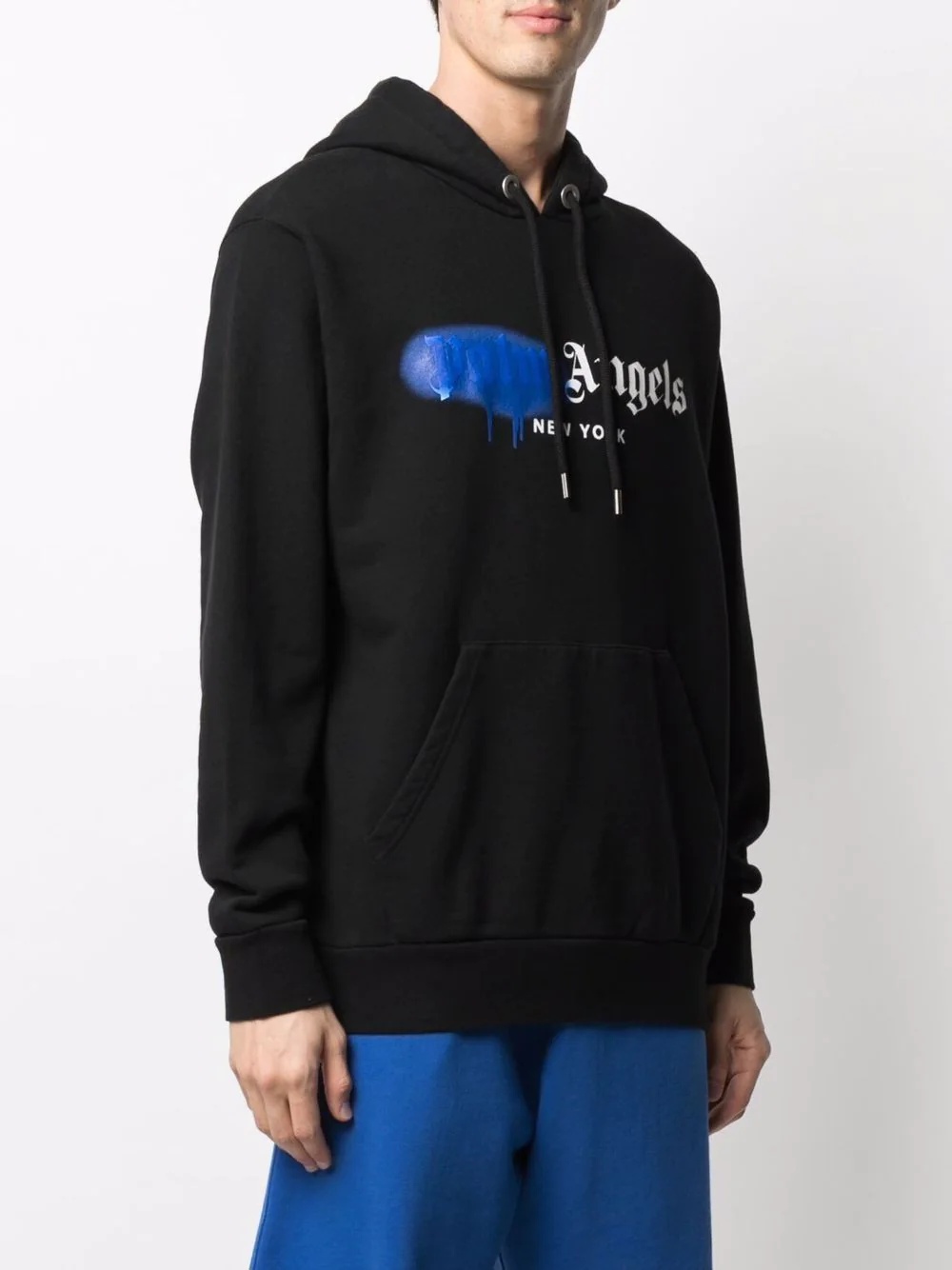 Sprayed logo-print hoodie - 4