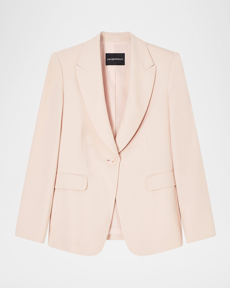 Single-Button Gabardine Jacket 1