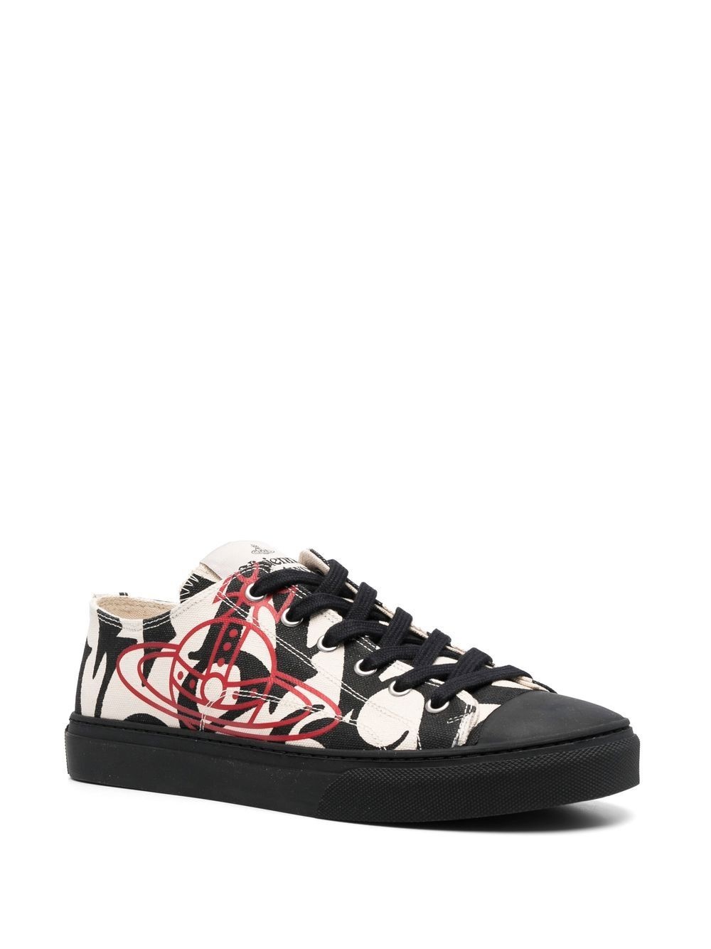 graphic-print low-top sneakers - 2