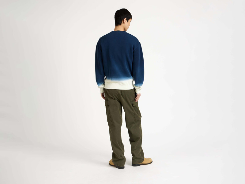 JW Anderson MENS DIP DYE SWEATSHIRT IN NAVY & ECRU outlook