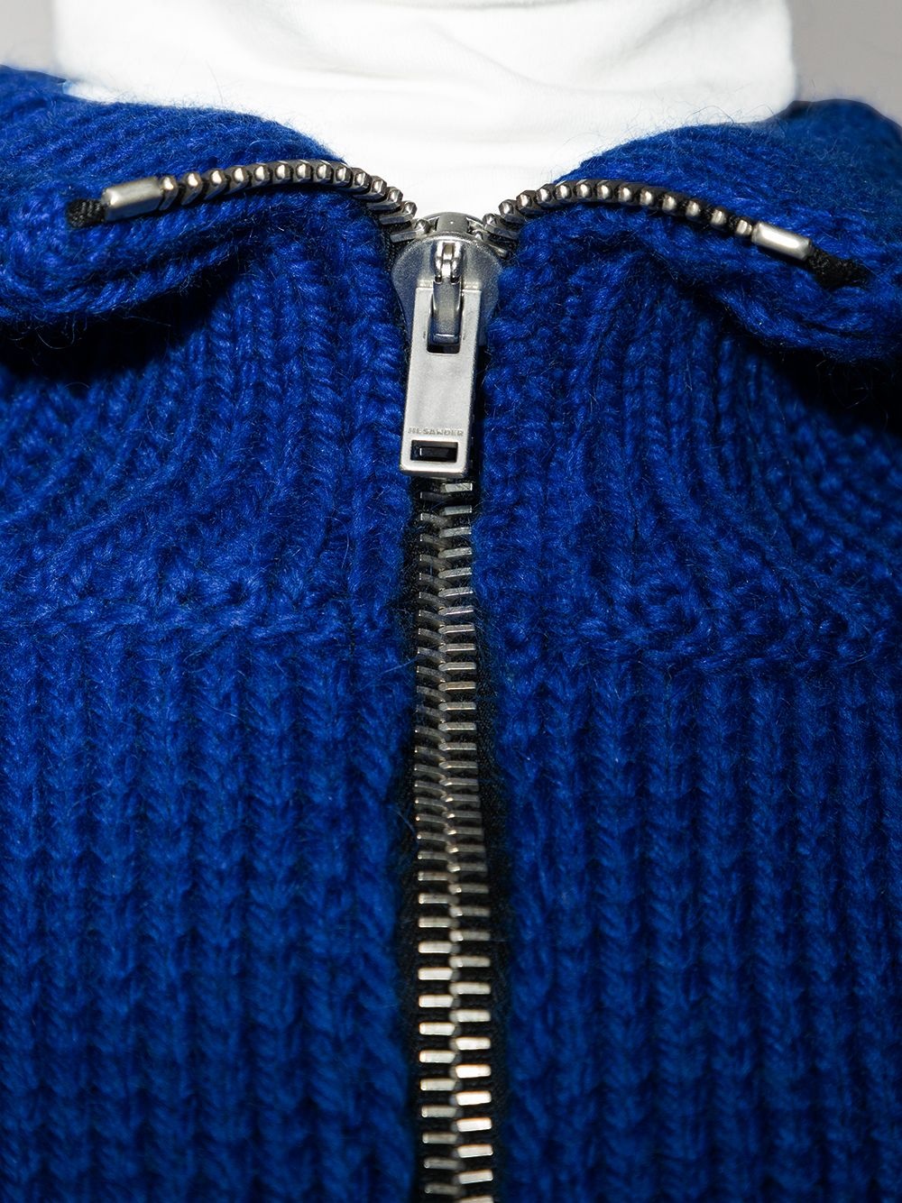 two-tone zipped cardigan - 4