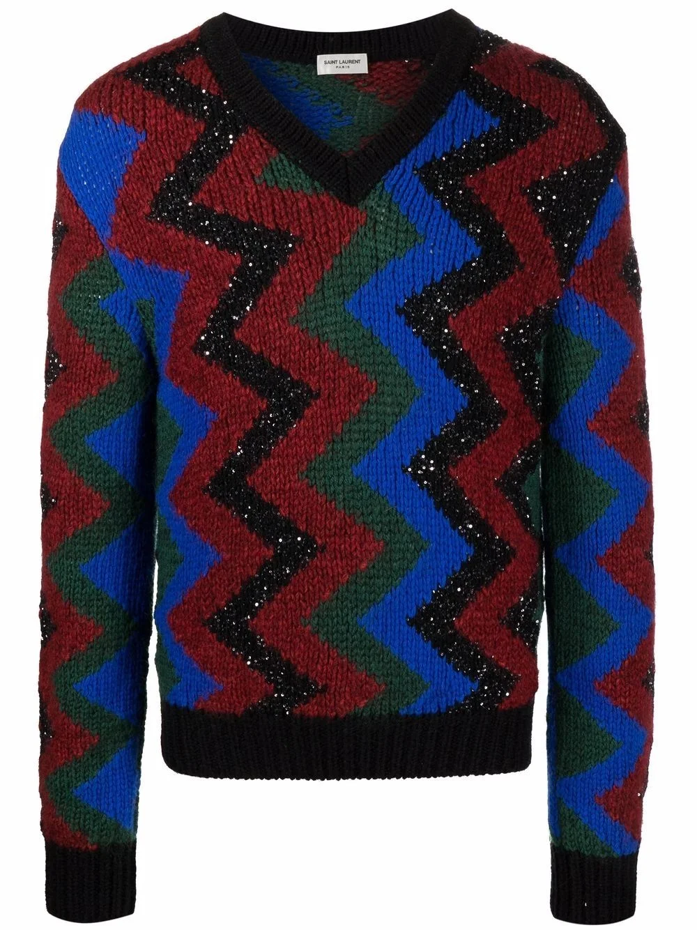 zigzag wool-blend jumper - 1